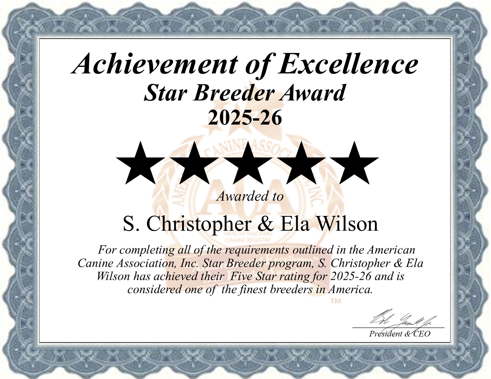 S. Christopher and Ela, Wilson, dog, breeder, star, certificate, S. Christopher and Ela-Wilson, Everton, MO, Missouri, puppy, dog, kennels, mill, puppymill, usda, 5-star, aca, ica, registered, Chihuahua